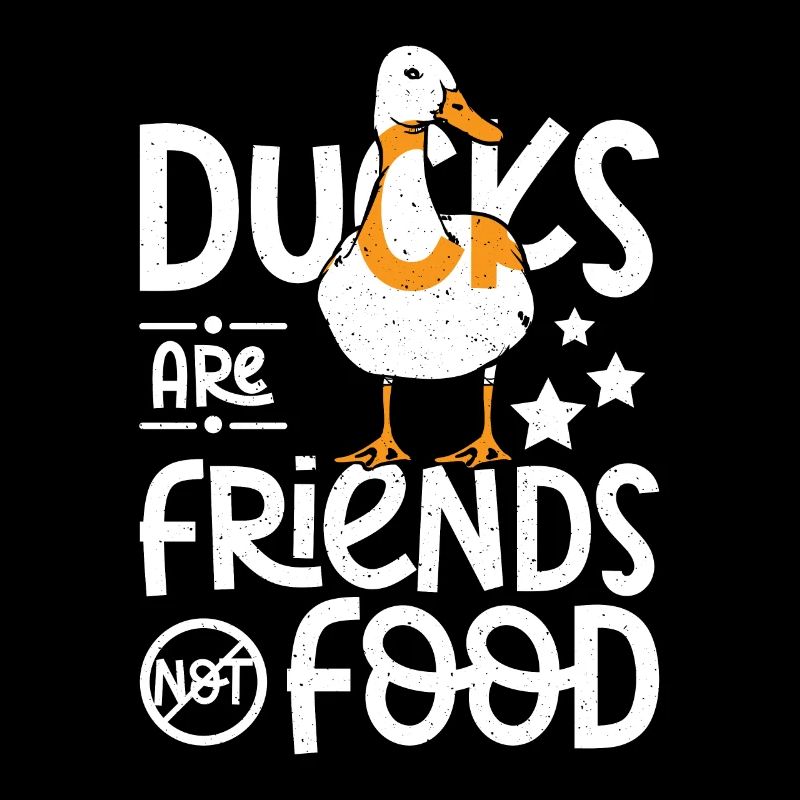 Les canards pékin végétaliens sont des amis, pas de la nourriture