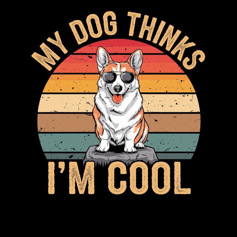 Corgi mon chien pense que je suis cool