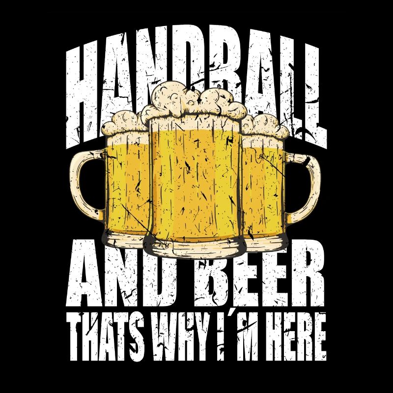 Handball und Bier Spruch lustig