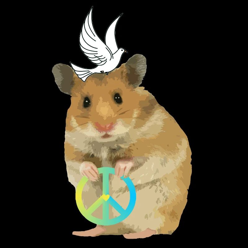 Hamster Menno Frieden Peace Friedenstaube