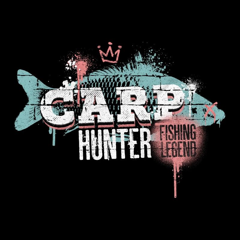 Carp Carp Hunter Fishing Angler Fish Graffiti