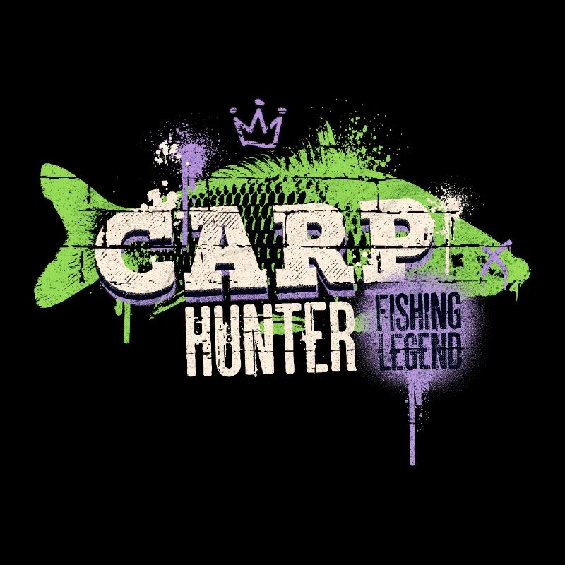 Carp Carp Hunter Fishing Angler Fish Graffiti