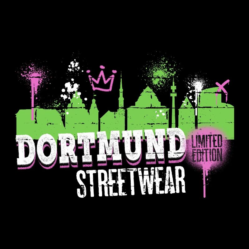 Dortmund, Skyline, ville, Allemagne, graffiti
