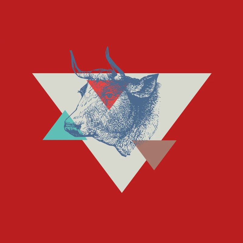 Conception de triangle de vache