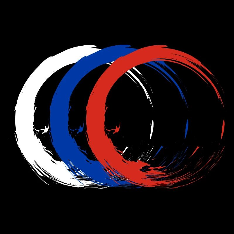 Cercle brosse drapeau russie drapeau couleurs vecteur