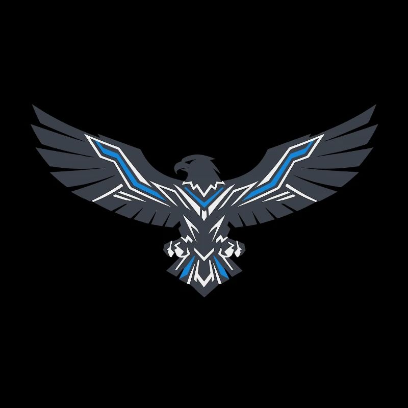 Geometrisch Adler Blau