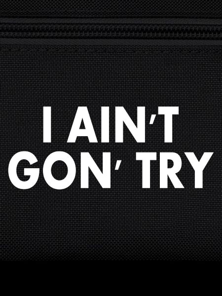 i aint gon try