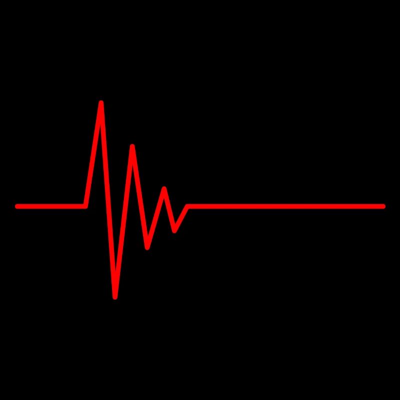 EKG Herzschlag Rot