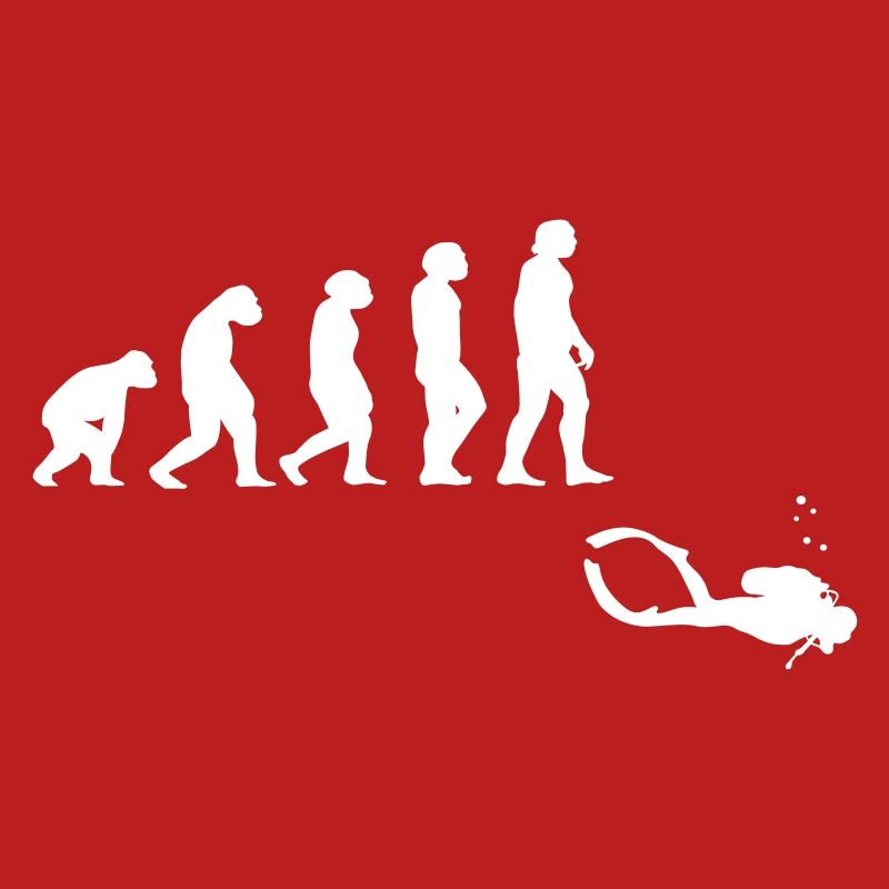 Evolution Tauchen mit Gerät
