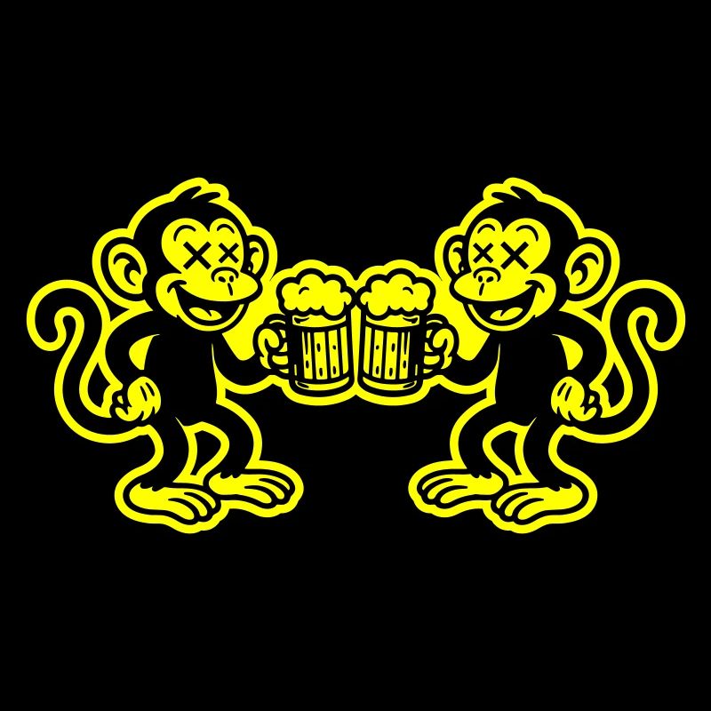 Bier Affe Witzig