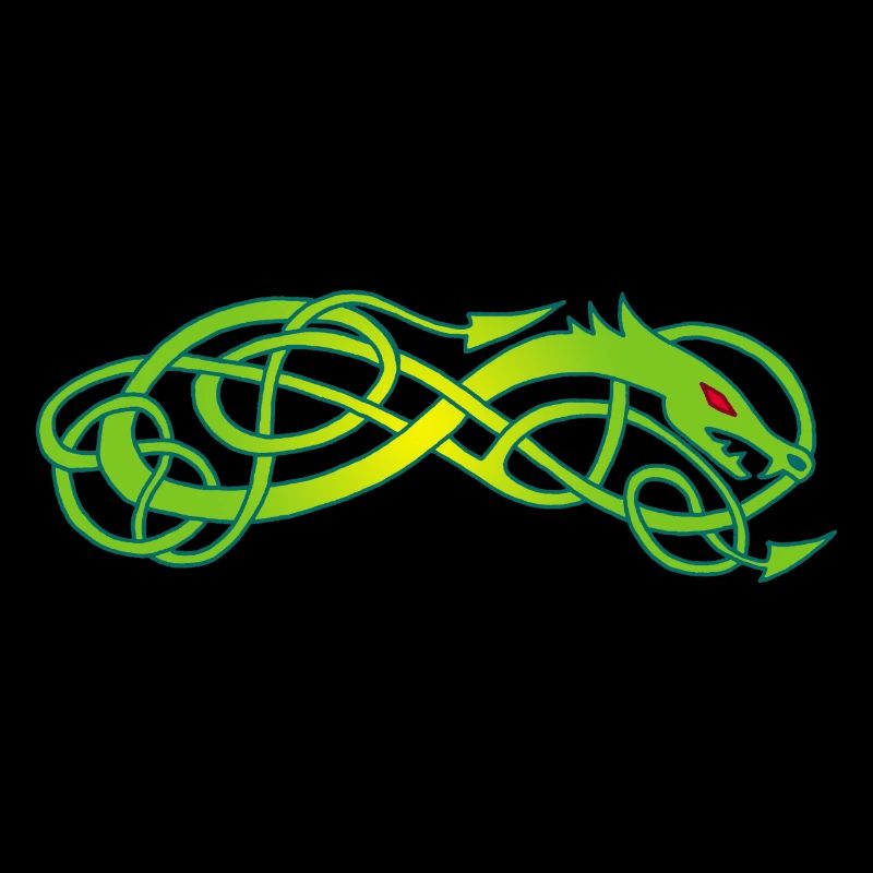 Serpent celte vert