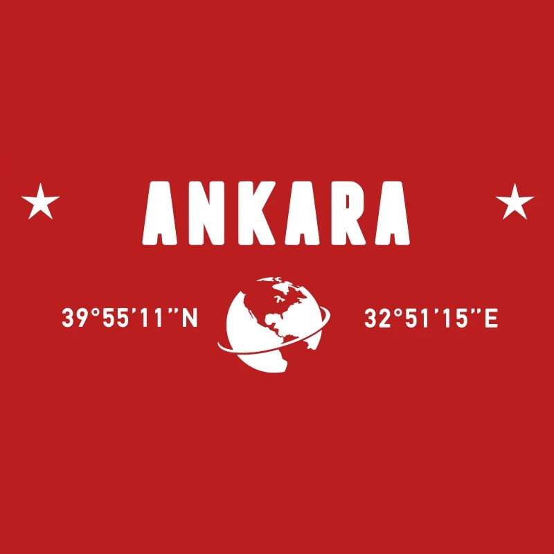Ankara Turkey Coordinates Planet Earth White