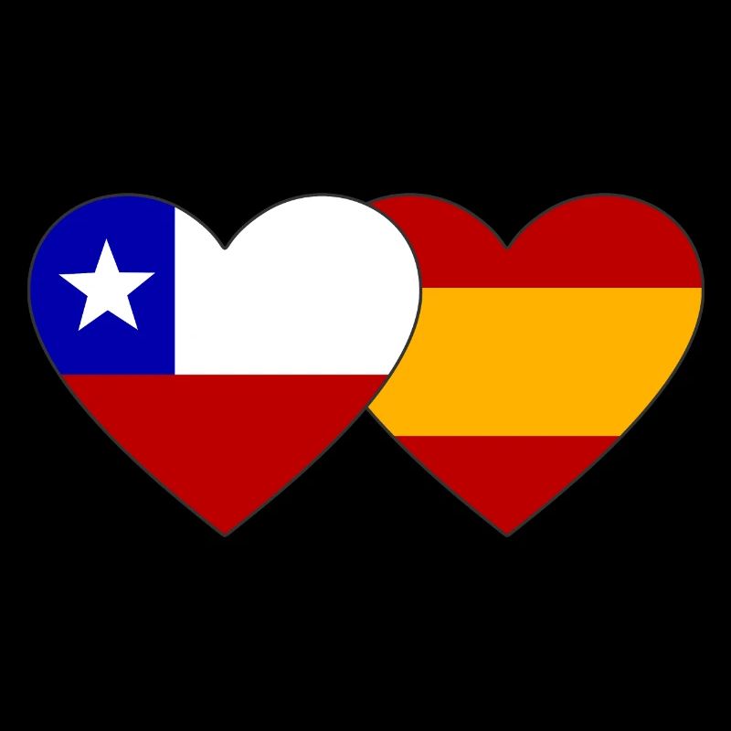 Chili Espagne Drapeau Coeur
