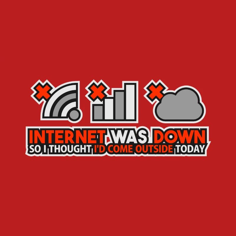 Internet Was Down - Offline Programmierer Computer