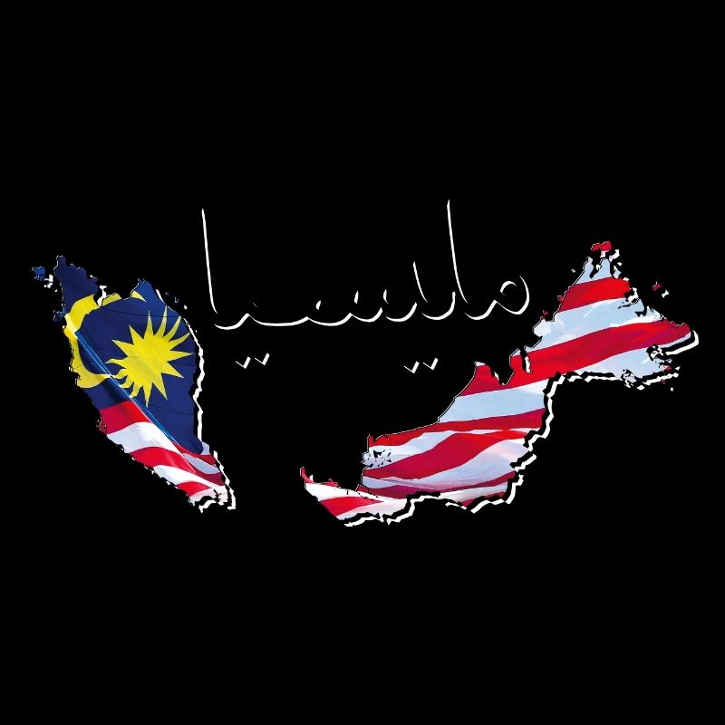 Malaysia Flag in Malaysia Map MY