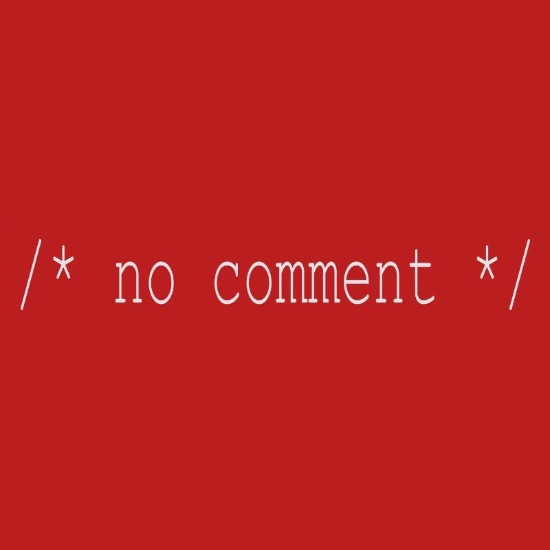 No Comment! Gift idea for computer scientists