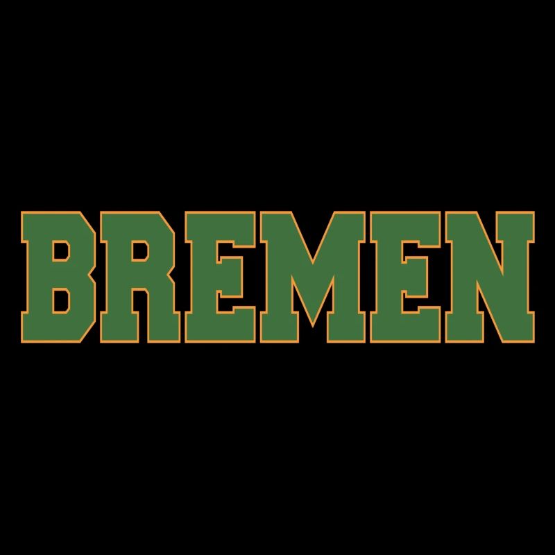 Bremen Blockschrift Grün-Gold
