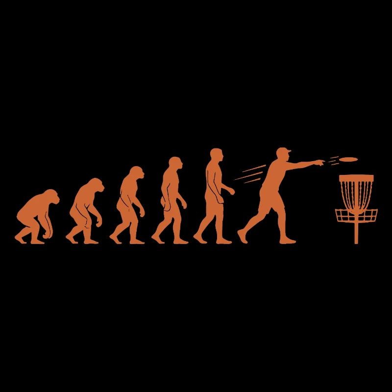 Disc Golf Evolution Lustiger Discgolfer Fliegender Disc