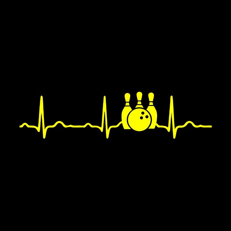 ECG HEARTBEAT BOWLING yellow