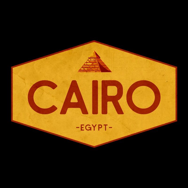 Cairo Egypt Pyramid Emblem