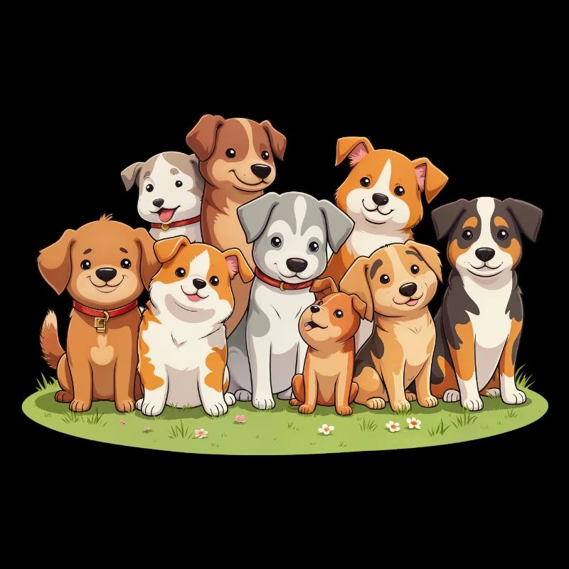 Ein Rudel Hunde