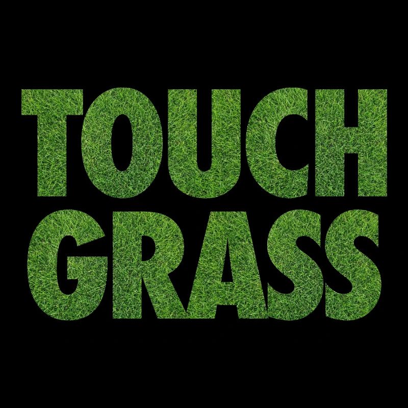 Slogan Internet du mème Touch Grass