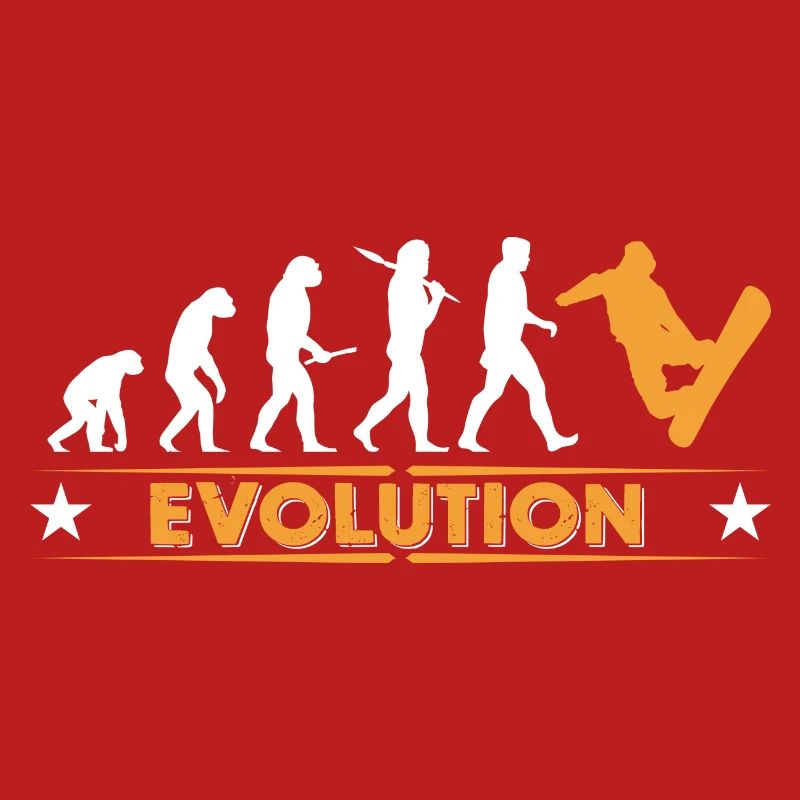 Snowboard Evolution - orange/weiss