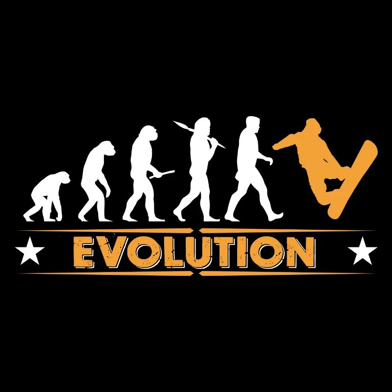 Snowboard Evolution - orange/weiss