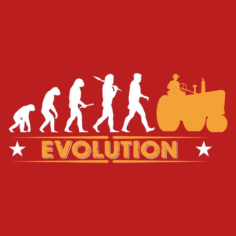 Evolution de tracteur Farmer - orange/blanc