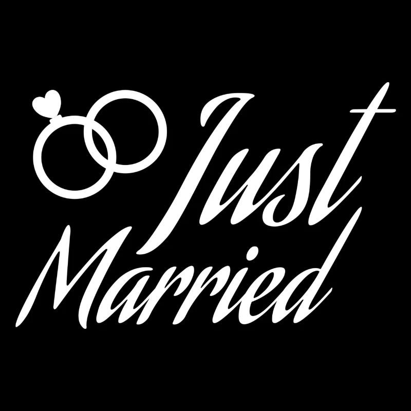 Just Married rings