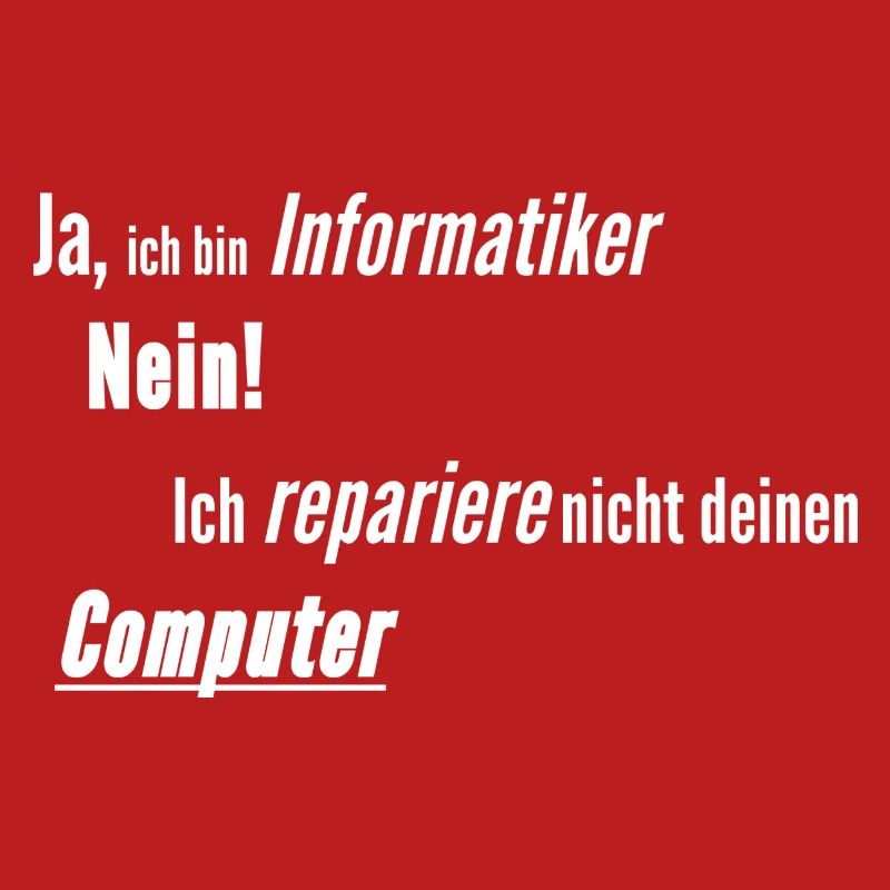 Informatiker Computer kaputt