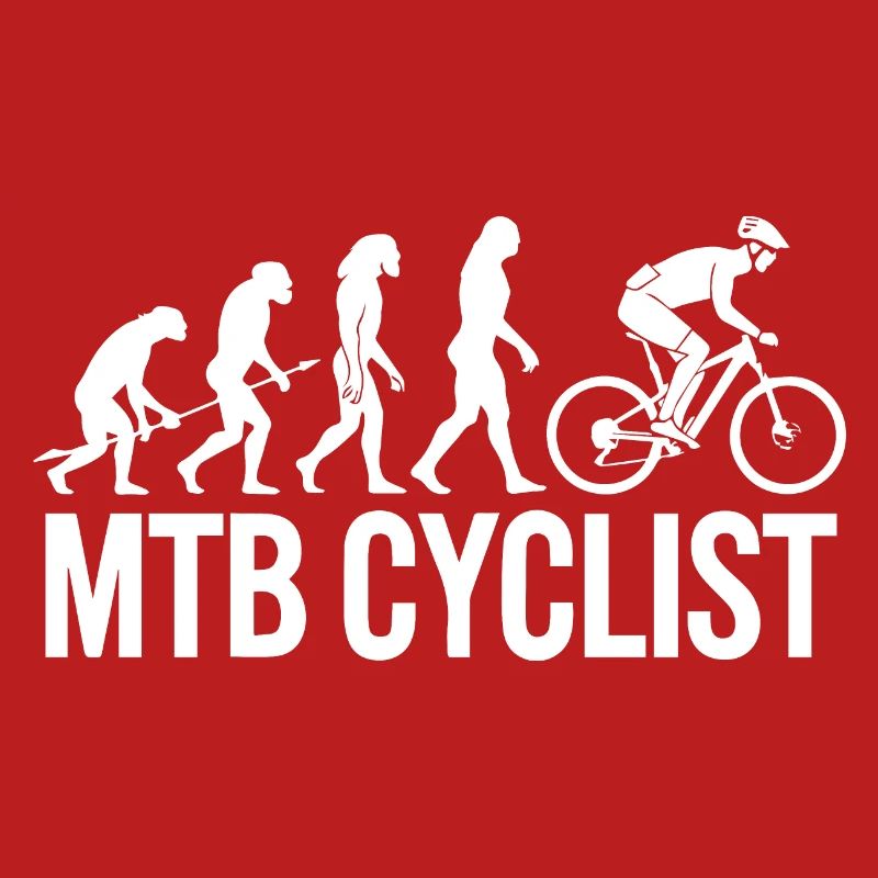 Evolution einer MTB-Radfahrer-Silhouette