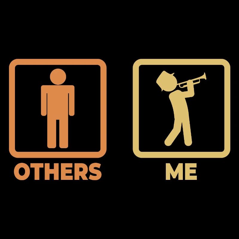 Trompeter Strichmännchen