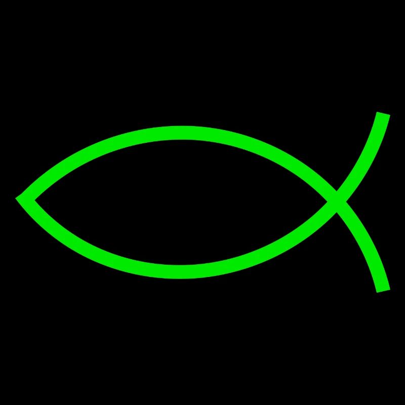 Jésus poisson vert Ichthys poisson poisson poisson poisson