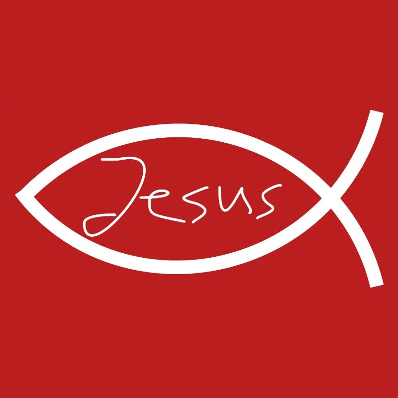 Jesus fish white Ichthys fish fish