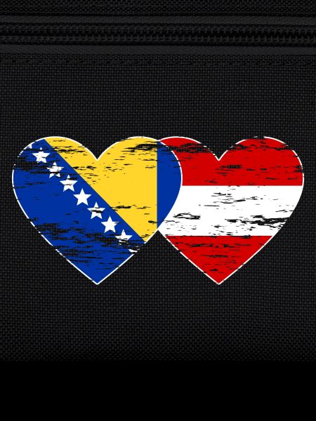Bosnie Autriche Drapeau Coeur utilisé