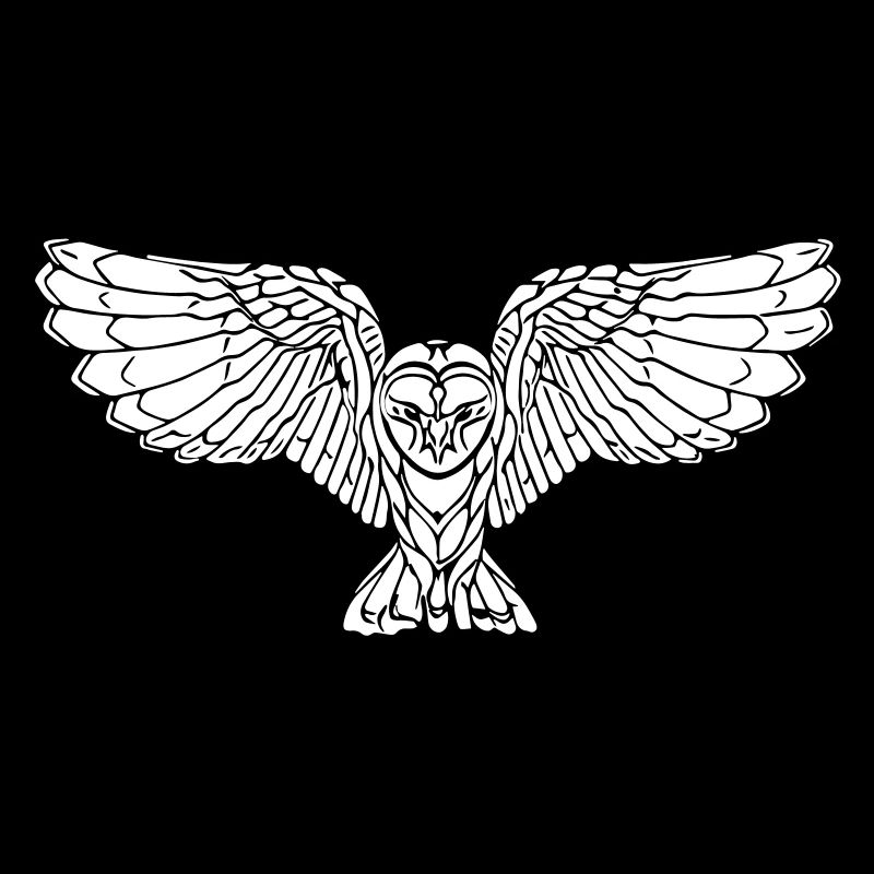 Elegante fliegende Eule