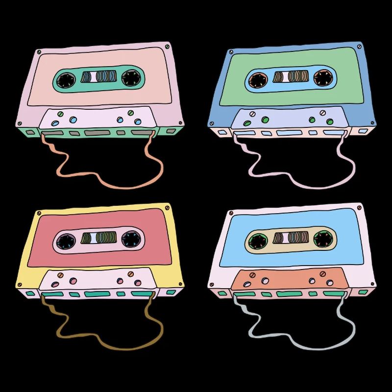 Cassette Compact Cassette Magnétique Bande rétro