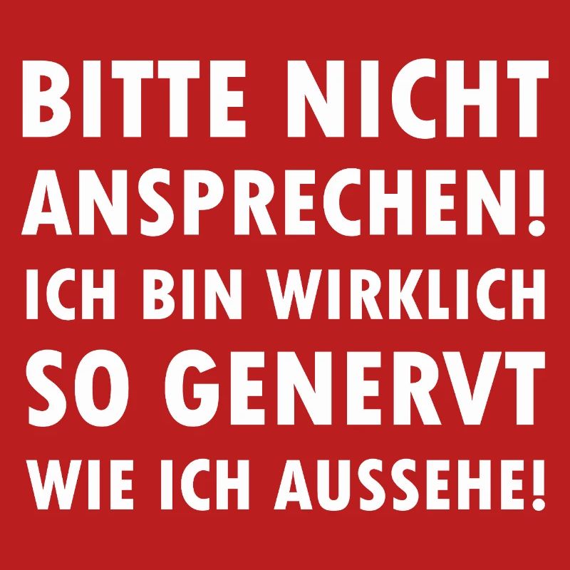 Bitte nicht ansprechen ich bin genervt Spruch