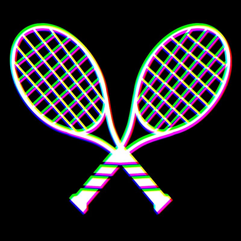 Tennis Glitch effect racket