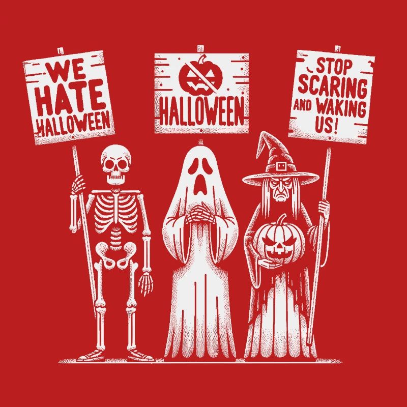Conception de squelettes de protestation d’Halloween