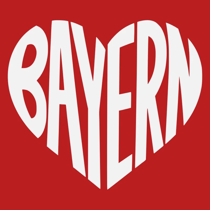 Typographie du cœur de Bavière