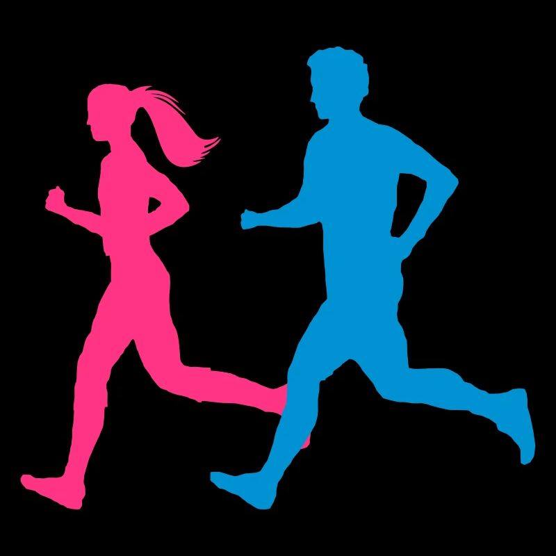 Jogger Paar bunt