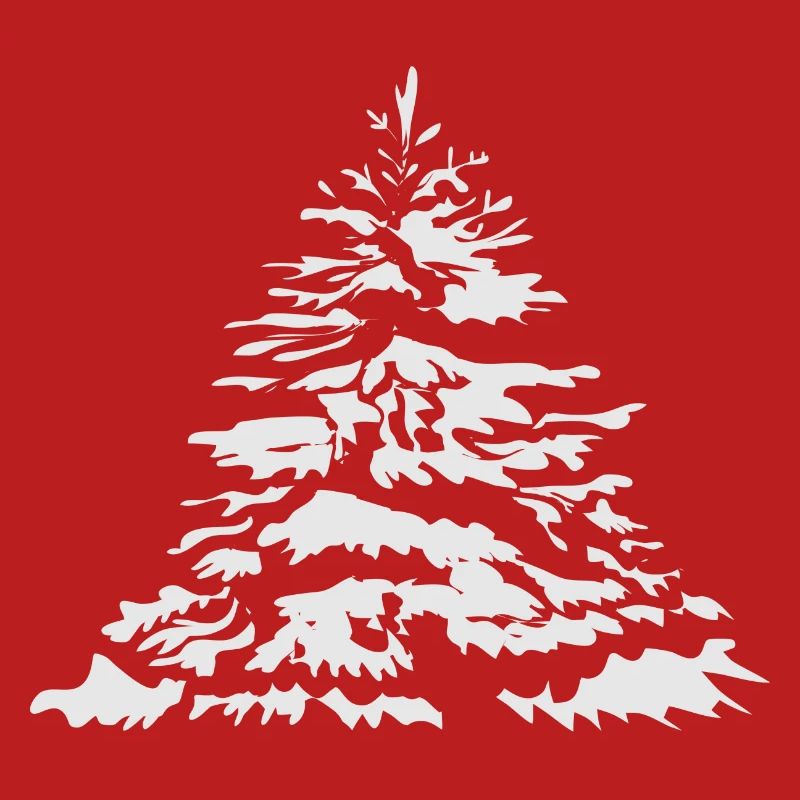 schneebedeckter Christbaum oder Tannenbaum