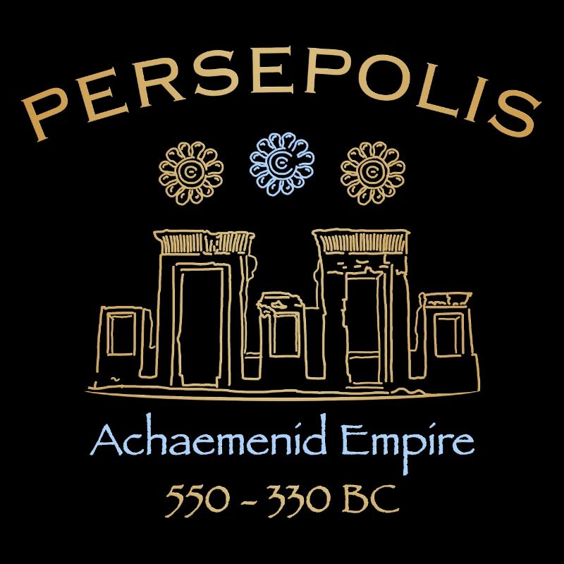 Persepolis, Ancient Persia, today Iran, drawing