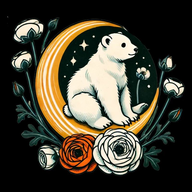 Panda Bär Mond