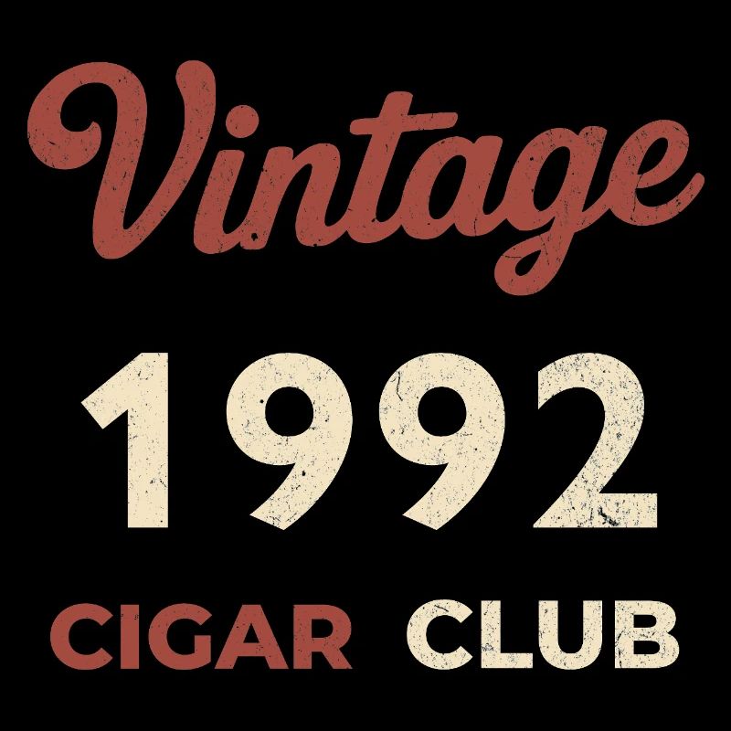 Vintage 1992 Cigar Club Retro Birth Year Gift