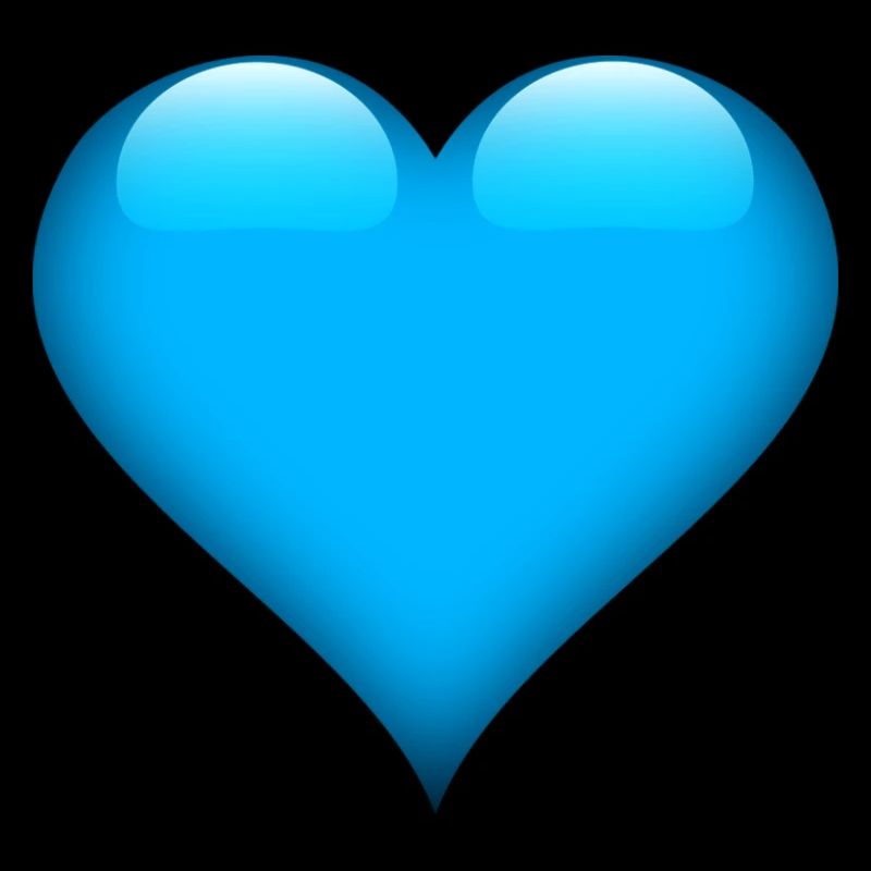 Blaues Gloss-Herz Design