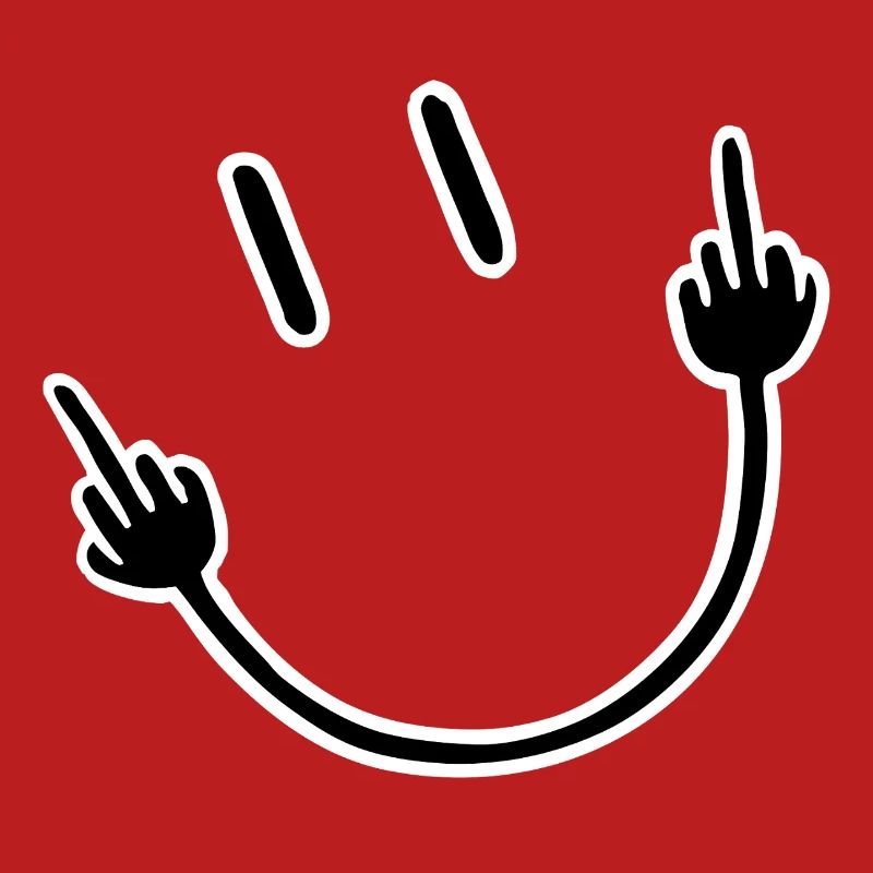 Gesicht mit Mittelfinger-Geste