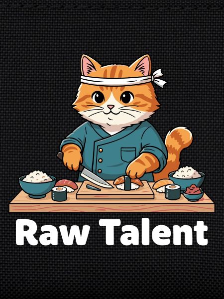Katzen Sushi-Meister Talent